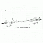 Z19VAA87A2/E87AK/AR/AA RZR 900 50 INCH Drive train, front half shaft - z19vaa87a2  /  e87ak  / ...