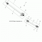 Z19VAA87A2/E87AK/AR/AA RZR 900 50 INCH Drive train, front prop shaft - z19vaa87a2  /  e87ak  / ...