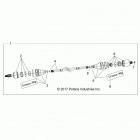 Z19VAA87A2/E87AK/AR/AA RZR 900 50 INCH Drive train, rear half shaft - z19vaa87a2  /  e87ak  /  ...