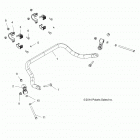 Z19VAA87A2/E87AK/AR/AA RZR 900 50 INCH Suspension, rear stabilizer bar - z19vaa87a2  /  e87ak  ...