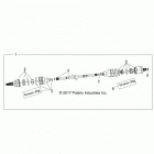 Z19VBA87A2/E87AG/AK/LG RZR 900 60 INCH ALL OPTIONS Drive train, half shaft, front - z19vba87a2  /  e87ag  /...