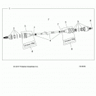 Z19VBE99AM/LM RZR 1000 60 INCH PS Drive train, front half shaft - z19vbe99am  /  lm (70187...