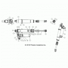 Z19VDE92AC/BC/AD/BD/AM/BM/L92AG/BG RZR XP TURBO Suspension, front shock - z19vdl92ag  /  bg (702457)