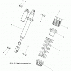 Z19VDE92AC/BC/AD/BD/AM/BM/L92AG/BG RZR XP TURBO Suspension, front shock mounting - z19vde92ac  /  bc  / ...