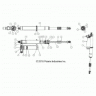 Z19VDE92AC/BC/AD/BD/AM/BM/L92AG/BG RZR XP TURBO Suspension, rear shock - z19vdl92ag  /  bg (702458)