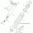 Z19VDE92AC/BC/AD/BD/AM/BM/L92AG/BG RZR XP TURBO Suspension, rear shock mounting - z19vde92ac  /  bc  /  ...