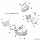 Z19VEL92AK/BK/AR/BR RZR XP TURBO S Body, front storage - z19vel92ak  /  bk  /  ar  /  br (c...