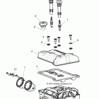 Z19VEL92AK/BK/AR/BR/LR RZR XP TURBO S Engine, throttle body and valve cover - z19vel92ak  /  b...