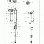 Z19VFE92AC/BC/AD/AM/BM/L92AG/BG RZR TURBO 4 Suspension, rear shock internals - z19vfl92ag  /  bg (70...