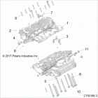 Z19VGE99AK/AW/BK/BW RZR RS1 Engine, crankcase - z19vge99ak  /  aw  /  bk  /  bw (c70...