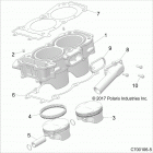 Z19VGE99AK/AW/BK/BW RZR RS1 Engine, cylinder and piston - z19vge99ak  /  aw  /  bk  ...