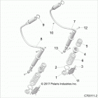 Z19VGE99AK/AW/BK/BW RZR RS1 Suspension, rear shock mounting - z19vge99ak  /  aw  /  ...