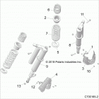 Z19VPL92AK/BK/AR/BR RZR XP4 TURBO S Suspension, rear shock mounting - z19vpl92ak  /  bk  /  ...