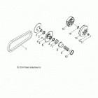Z19YAV17B2/B4/N2/N4 RZR 170 Drive train, clutch, secondary - z19yav17b2  /  b4  /  n...