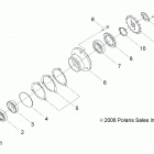 Z19YAV17B2/B4/N2/N4 RZR 170 Drive train, gear shaft output - z19yav17b2  /  b4  /  n...