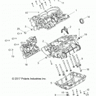 R18RGE99FM/EFB/SCM/SCB/SFM/CCM POLARIS GENERAL 1000 PS MD Engine, crankcase  - r18rge99fm  /  efb  /  scm  /  scb ...