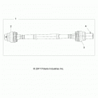 R18RGE99FM/EFB/SCM/SCB/SFM/CCM POLARIS GENERAL 1000 PS MD Drive train, front prop shaft - r18rge99fm  /  efb  /  s...