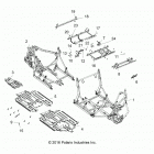 R18RHE99NK POLARIS GENERAL 1000 4P MD Chassis, main frame and skid plates - r18rhe99nk (701371...