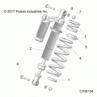 R18RHE99NK POLARIS GENERAL 1000 4P MD Suspension, rear shock mounting - r18rhe99nk (c700134)