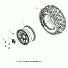R18RHE99NK POLARIS GENERAL 1000 4P MD Wheels, rear - r18rhe99nk (701377)