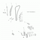 R18RMA57F1/S57C1/F1/CV/T57C1 RGR 570 EPS, HDPS, EU, POLAND Engine, cam chain and sprocket - r18rma57f1  /  s57c1  /...