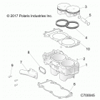 R18RRE99A9/AX/AM/AS/A1/B9/BX/BM/BS RANGER 1000 PS Engine, cylinder and piston - r18rre99a9  /  ax  /  am  ...