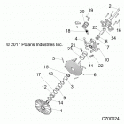 R18RRE99A9/AX/AM/AS/A1/B9/BX/BM/BS RANGER 1000 PS Drive train, primary clutch - r18rre99a9  /  ax  /  am  ...