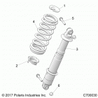 R18RRE99A9/AX/AM/AS/A1/B9/BX/BM/BS RANGER 1000 PS Suspension, rear shock mounting - r18rre99a9  /  ax  /  ...