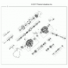 R18RRE99NS RANGER 1000 PS HD MD Drive train, main gearcase internals - r18rre99ns (70218...