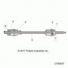 R18RRE99NS RANGER 1000 PS HD MD Drive train, rear half shaft - r18rre99ns (c700037)