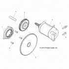 R18RTM99AL RGR 1000 XP PS MUD Engine, starter - r18rtm99al (49rgrstarter14rzr1000)