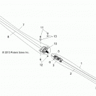 R18RVAD1N1 RANGER 1000 DIESEL CREW MD Drive train, front and rear prop shaft - r18rvad1n1 (49r...