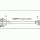 R18RVE99NX RANGER CREW 1000XP PS MD Drive train, rear drive shaft - r18rve99nx (49rgrshaftdr...
