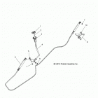 R18RVM99AL RANGER CREW 1000XP PS MUD Drive train, shift lever and cable - r18rvm99al (49ospsl...