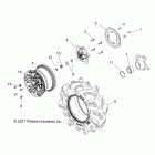 R18RVM99AL RANGER CREW 1000XP PS MUD Wheels, front - r18rvm99al (702267)