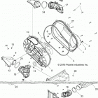 R18RVU99AS RANGER CREW 1000 PS Drive train, clutch cover - r18rvu99as all options (7015...