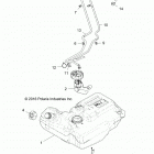 Z18VAA87B2/E87BM/BW RZR 900 50 INCH Body, fuel tank - z18vaa87b2  /  e87bm  /  bw (701065)