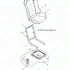 Z18VAA87B2/E87BM/BW RZR 900 50 INCH Body, seat asm. - z18vaa87b2 (49rgrseat15z90050)
