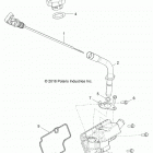 Z18VAA87B2/E87BM/BW RZR 900 50 INCH Engine, oil dipstick and breather - z18vaa87b2  /  e87bm...