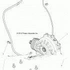 Z18VBA87B2/E87BK/BU/LK/BR RZR 900 60 INCH ALL OPTIONS Drive train, front gearcase mounting - z18vba87b2  /  e8...