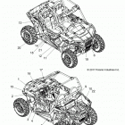 Z18VBE99BW RZR 1000 60 INCH PS Body, decals - z18vbe99bw (701878)