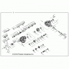 Z18VBE99BW RZR 1000 60 INCH PS Drive train, main gearcase internals - z18vbe99bw (70115...