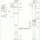 Z18VBE99BW RZR 1000 60 INCH PS Suspension, rear shock internals - z18vbe99bw (701846)