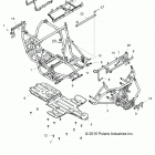 Z18VDE92BB/BM/BS/BU/L92BK RZR XP TURBO Chassis, main frame and skid plates - z18vde92bb  /  bm ...