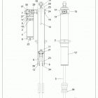 Z18VDE92NB/NU/LNK RZR XP TURBO MD Suspension, rear shock - z18vde92nb  /  nu (701928)