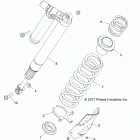 Z18VDE92NB/NU/LNK RZR XP TURBO MD Suspension, rear shock mounting - z18vde92nb  /  nu  /  ...