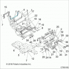 Z18VEL92BK/BR RZR XP TURBO S Chassis, main frame and skid plates - z18vel92bk  /  br ...