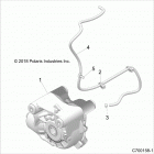 Z18VEL92BK/BR RZR XP TURBO S Drive train, front gearcase mounting - z18vel92bk  /  br...