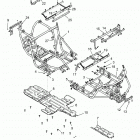 Z18VFE92BB/BM/BS/BU/LBK RZR XP4 TURBO Chassis, main frame and skid plates - z18vfe92bb  /  bm ...
