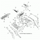 Z18VFE92NB/NU RZR XP4 TURBO MD Body, rear rack and fenders - z18vfe92nb  /  nu (701385)